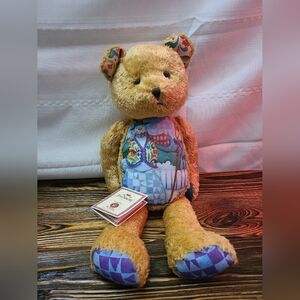 Boyds Bear Jim Shore Colorful Flurrie Patchwork Teddy Bear Plush